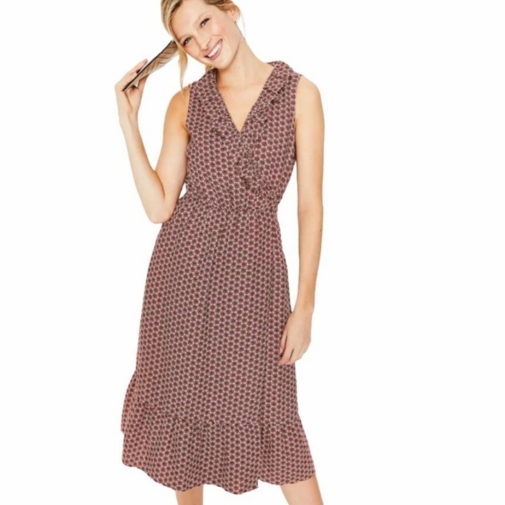 Boden Linen Nancy Midi Dress 14L